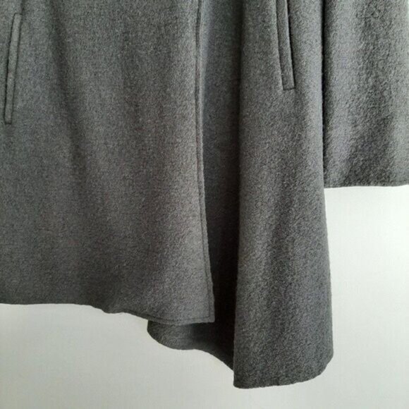 TOBIAS Wool Blend Modern Wrap Cardigan / Light Coat Gray Sz L - Picture 8 of 15